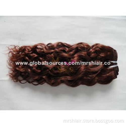 16-inch Color 33# Indian Curly Hair Weaving